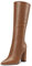 Aachcol Donna Stivaletti Metà polpaccio Chiusa a Punta Chunky Blocco Alto High Tacco Heel Dress Scarpe Matte Cerniera Sexy Marrone 10 CM 39 EU