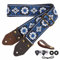 Nefelibata Gitarrengurt, 2 Jacquard-Stickerei Baumwolle Gitarrengurte mit Crazy Horse Leder Enden für Bass, elektrische & akustische, Geschenke für Kinder, Gitarristen