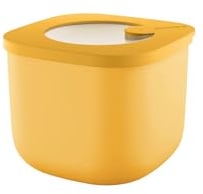 Guzzini - Kitchen Active Design, STORE&MORE BIO, Récipients hermétiques hauts pour réfrigérateur/congélateur/four à micro-ondes (S) - Jaune Mangue, 12,2 x 12,2 x h9,8 cm | 750cc - 170722236