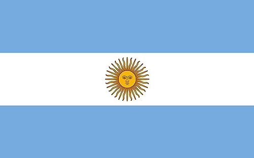 Premium Fahnen Flagge - 90 x 150 cm / 150 cm 90 cm - aus Polyester mit goldenen Ösen - Langlebig und Wetterfest (Argentinien)