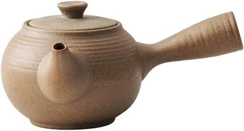 Tetera Kyusu, tetera china japonesa con asa lateral, tetera de cerámica, tetera de porcelana para té suelto, oficina, hogar, restaurante, bebedero de té