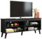 Madesa TV-Ständer mit 4 Ablagen und Kabelmanagement, TV-Tisch für Fernseher bis zu 65 Zoll, Holz, 59 cm x 35 cm x 150 cm - Schwarz