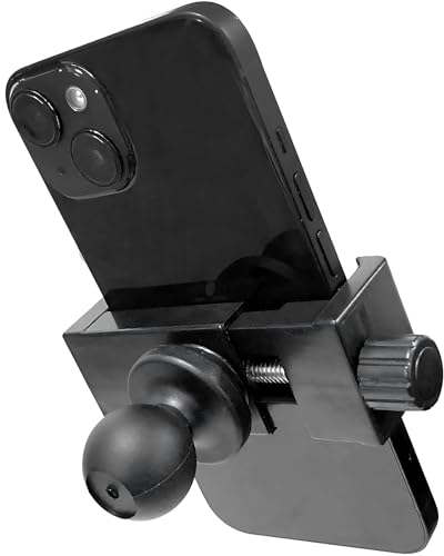 Phone Holder with 1 (25mm) Ball Head Adapter Compatible with RAM mounts B Size Double Socket arm & Bike Motorcycle Phone Mount for 4.7''-7.2'' Smartphone