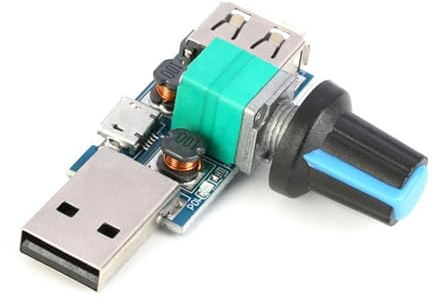 USB Lüfterregler Modul Steuerung Windgeschwindigkeit 5W USB Lüfter Geschwindigkeit Stufenlos Regler Modul Drehzahlregler Motordrehzahlregler Einstellbar USB Lüfterregler Lüfter Drehzahlregler