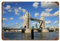 London Tower Bridge,Vintage-Stil, Metall, für Kneipen, Clubs, Cafés, Bars, Zuhause, Wanddekoration, Poster, Retro-30 x 40 cm (12 x 16 Zoll) D-12