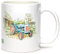 Mug avec inscription « Tractor Lovers Pottery » avec image de tracteur « Old Fordson Major » des deux côtés. Passe au lave-vaisselle et au micro-ondes (AC078)