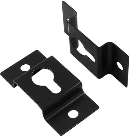 Piutouyar Robuste Schlüsselloch-Aufhänger, Metall-Schlüsselloch-Halterung, Zubehör, Befestigungen mit Schrauben für Bilderrahmen, Spiegel, Schrank, Box, Audio-Lautsprecher, Haken (schwarz, 40 x 20