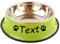 JFS Gamelle personnalisée en acier inoxydable pour chien ou chat pour eau et nourriture, gamelle avec noms personnalisés pour nourriture et eau pour grands et petits chiens (vert)