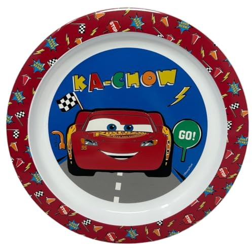 Disney Cars Speiseteller aus Kunststoff, wiederverwendbar, BPA-frei, für Kinder, mikrowellengeeignet