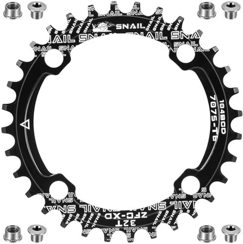Xrten Plato de Bicicleta, Anillo Cadena de Bicicleta, Plato Ovalado 36 Dientes con 4 Tornillo, para Bicicletas de Carretera, Bicicletas de Montaña