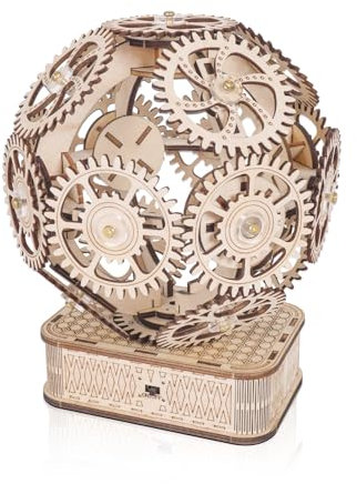 Cuteefun 3D Holz Puzzle, Dynamic Getriebekugel Modellbausatz, DIY Assembly Mechanical Model Kits für Erwachsene, Geschenk für Geburtstag Vatertag Weihnachten