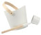Dickly Cubo de sauna con cucharón, resistente, 7 l, juego de accesorios para sauna de, baño doméstico, Blanco con Asa