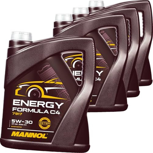 SCT Mannol 4x Motoröl (5 L) | 226.51/229.31/229.51 Rn 0720 Cng/lpg , Mannol 7917 Energy Formula C4 5W-30