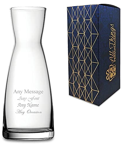 Personalised Engraved LARGE Contemporary Vase Or Decanter Carafe Birthday