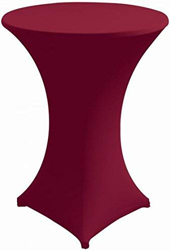 Gastro Uzal Hussen für Stehtische und Bistrotische Stretch Stehtischhussen Größen (Rot, Ø 70-72 cm)