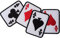 Playing Cards Patch Iron Sew On Embroidered Badge Spades Hearts Diamonds Clubs