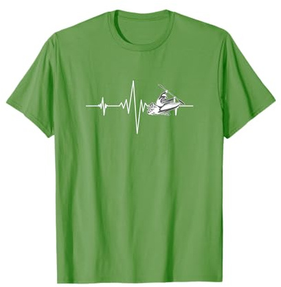 Funny Whitewater Kayaking Herzschlag Shirt Kajak Geschenk Tee T-Shirt