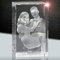 3Dglas Hochzeitsfoto im Kristallglas | Geschenk fürs Brautpaar | 2D im 80mm Quader