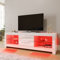 ELEGANT TV Unit with LED Ambient Lights High Gloss TV Units for Living Room Modern TV Stand with Open Shelf Storage Cabinet for 32 40 43 50 52 55 60 62 inch 4k TV (White, 1600x400x500mm)