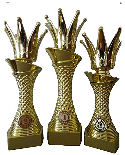 RaRu 3er-Serie Krone/Königs-Pokale mit Ihrer Wunschgravur (X101Kö3)