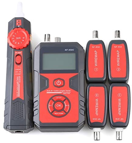 Network Cable Length Tester Cable Line Locator RJ11 RJ45 BNC Cable Line Tracker Cable Tester NF-858C