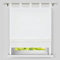 Heichkell Raffrollo mit Schlaufen Halbtransparent Raffgardine Wohnzimmer Einfarbige Fensterstores Leinen Faltenrollo Weiß BxH 140x140 cm