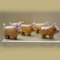 ART-CRAFT von Hand Geschnitzte wunderschöne deko Holz 6X Miniatur Silvester Glücksschwein sehr kleine Tierfigur.. Hervorragend als Geschenk geeignet. Sie bekommen 6 Schweine