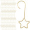 100 Stück Weihnachtsbaum S-Haken,Sterne Weihnachtsbaumschmuck Baumhaken, Kugelaufhänger Weihnachtsbaumanhänger, Gold Eihnachtsbaum Haken, Aufhänger für Weihnachten Christbaumkugel