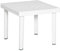 Outsunny Table d'appoint de Jardin carrée en Plastique pour Boissons et collations, Blanc