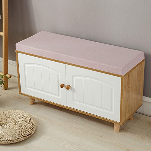 Bankkissen, dick, 2–3-Sitzer, weich, für Garten, lange Bank, Terrasse, Schaukel, Möbel, Sitzkissen, Sofa, Couch, Fenster, Sitzkissen für drinnen und draußen, 80 x 30 x 5 cm, Rosa