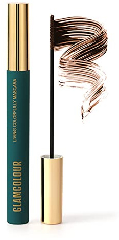 Magische Farbe Skinny Mascara, Bunte Dick Curling Skinny Mascara, Natürliche, Wasserdichte, Langanhaltende, wischfeste, 4D Seidenfaser-Wimpern-Mascara… (Gerade Braun)