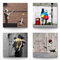 Neue Banksy Bilder im 4-er Set als Leinwandbilder. Jedes Bilderset-N Wandbild ist 50x50cm groß und Aufhängefertig zum Dekorieren. Neue Graffiti Kunstwerke nach Banksy Art für alle Zimmer im Haus