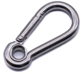 Pack of 1 – 10mm x 100mm A4 316 Stainless Steel Carabiner with Eyelet (1, 10mm x 100mm)