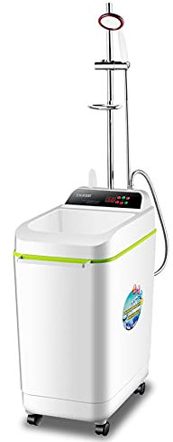 Scaldabagno Elettrico 100L Orizzontale,2000W Doccia Elettrica Acqua Calda Mobile Portatile,pannello LCD Intelligente,IPX4 Impermeabile, Azzurro Funzione Di Depurazione Delle Acque,No Faucet Type
