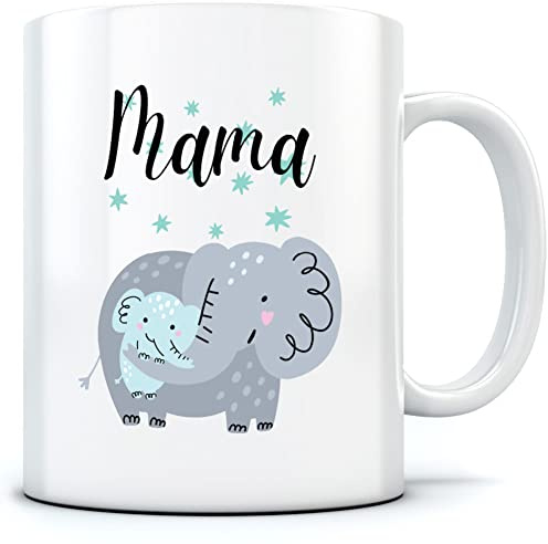 HotScamp Mothers Day Mug - Mama Elephant - White