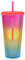 710ml Gobelet Clouté avec Couvercle et Paille Tasse à Café Glacé à Double Paroi Gobelet Clouté Réutilisable Sans BPA Grande Tasse à Smoothie Tasse de Voyage pour Enfants Adolescents Adultes (Style H)