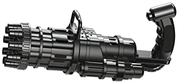 Smiffys Gatling Bubble Gun, Schwarz, mit Bubble Pot & Tablett