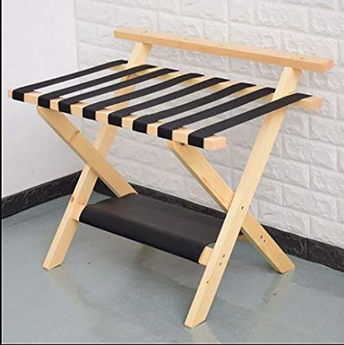 Tabouret Pliant de Voyage, Porte-Bagages d'hôtel Porte-Bagages en Bois d'hôtel (D)