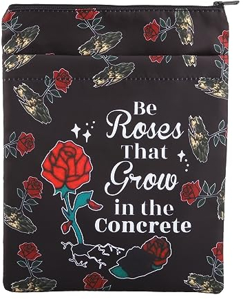 FEELMEM Hate Give inspiriertes Geschenk Be Roses That Grow in The Concrete Buch Reißverschlusstasche Film Merchandise TV Show Geschenk