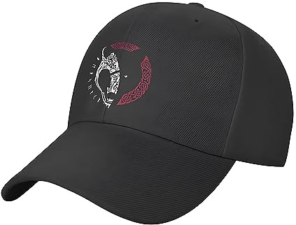 AHTCPO Vintage Viking Wolf Baseball Cap, 3D-Druck Nordic Fenrir Beanie Hüte, Verstellbare Outdoor Winddichte UV-Schutzkappen