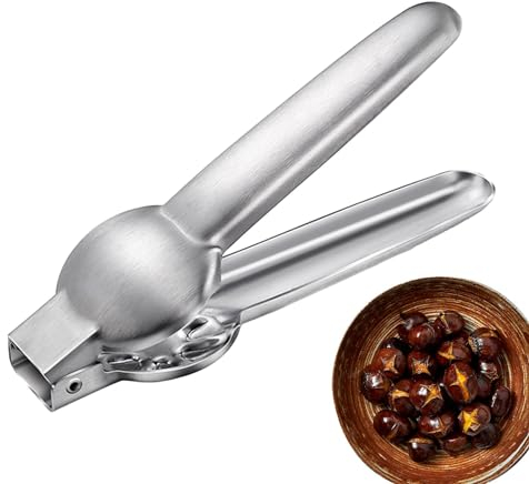 Kastanien Clip,Edelstahl Maronen Schneider, Kastanienöffner, Maronizange,Tragbares Edelstahl Nussknacker für Walnüsse, Kastanien, Nüsse
