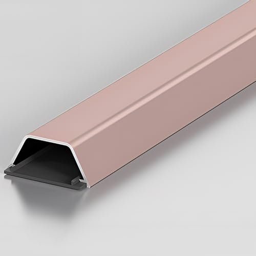 Cable Management Channel Self Adhesive, Wire Hiders for Tv On Wall, Waterproof Aluminium Alloy Cable Trunking for Home Offices Under Desk, 100cm Long (Color : Pink, Size : WxH-15x9mm)