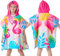 WERNNSAI Flamingo Kinder-Strandtuch – Kapuzenhandtuch 70 x 70 cm Kinder-Kapuzenhandtuch Poncho Kinder-Poncho-Handtuch Strandtuch Mädchen-Kapuzenhandtuch Kinderbad Pool Kinderbadetuch für Reisen