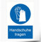 Indigos UG - Schild Handschuhe tragen - 148x210 mm - Hotel, Firma, Schutz, Kita, Arzt, Praxis - Sicherheit - Warnung - Aluverbundplatte 3mm, Wohnung - Hinweisschild - Warnschild