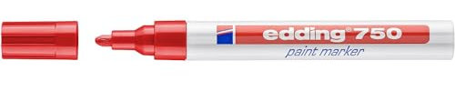 EDDING Lot de 10 Marqueurs Peinture 750 Rouge Pointe Ronde 2-4 mm