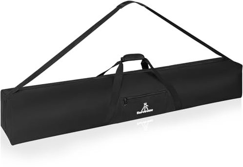 BQKOZFIN Tripod Bag 50in Tripod Carrying Case, 127x20.3x20.3cm Heavy Duty Nylon Bag with Shoulder Strap & Handles, Padded Tripod Carrying Bag for Light, Speaker, Boom, Microphone Stands (Black)