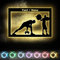 LEON FOLIEN MANN Hantel Fitness Fitnessstudio Fitness Wand Deko Led personalisiert mit NAME Schlummerlicht Nachtlicht für Schlafzimmer Wohnzimmer Geschenk - Sport