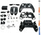 Hzxkqmil Kit Guscio Completo di Ricambio per Xbox One S/X Controller (Modello 1708), Custodia Fai da te Frontalino Coperchio Anteriore Piastre Posteriori Pulsanti Accessori (Nero)
