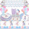 FAELNK Einhorn Partygeschirr Set Pappteller Kindergeburtstag Einhorn Luftballons Pappteller Tassen Servietten Tischdecke Banner Strohhalme für Jungen Mädchen Party Kindergeburtstag Deko 16 Gäste