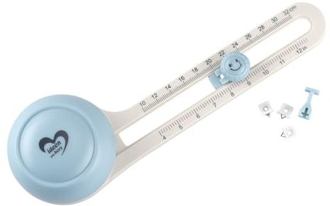 Ideen mit Herz Taglierina circolare, taglierina per carta, regolabile, cerchi con un diametro da 10 cm a 32 cm, con 3 lame